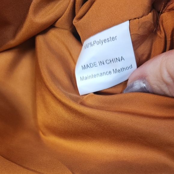 NWT KYL Quilted Lightweight Orange Puffer‎ Zip-Up Jacket, Size S - Picture 5 of 8